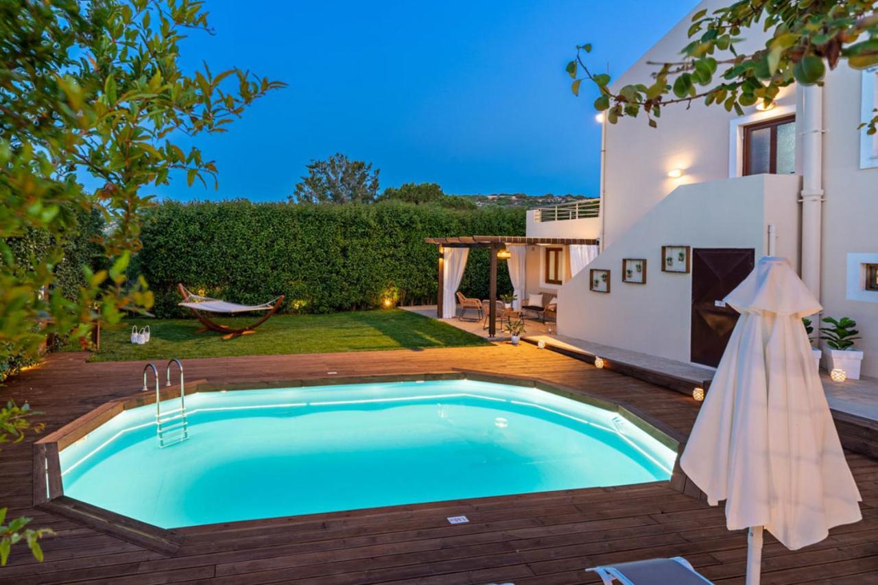 Villa Ellovos With Private Pool Rethymno  Bagian luar foto