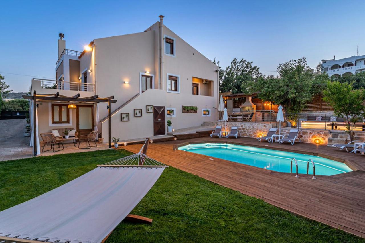 Villa Ellovos With Private Pool Rethymno  Bagian luar foto